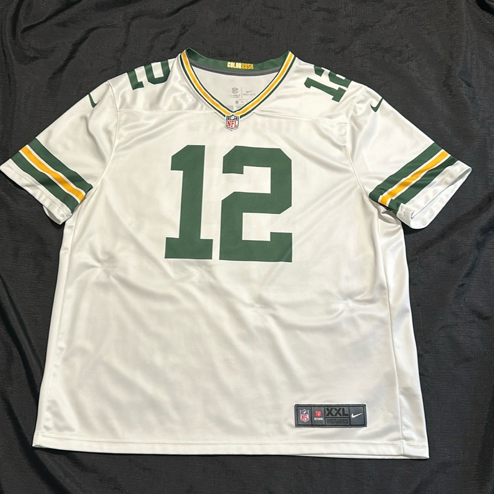 Nike Color Rush Packers Rogers 12 Jersey Sz XXL